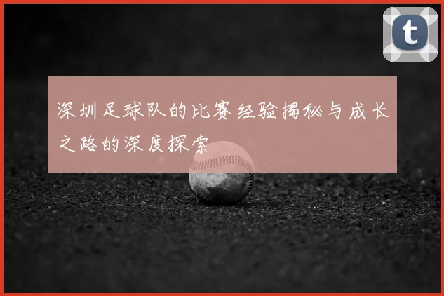 深圳足球队的比赛经验揭秘与成长之路的深度探索